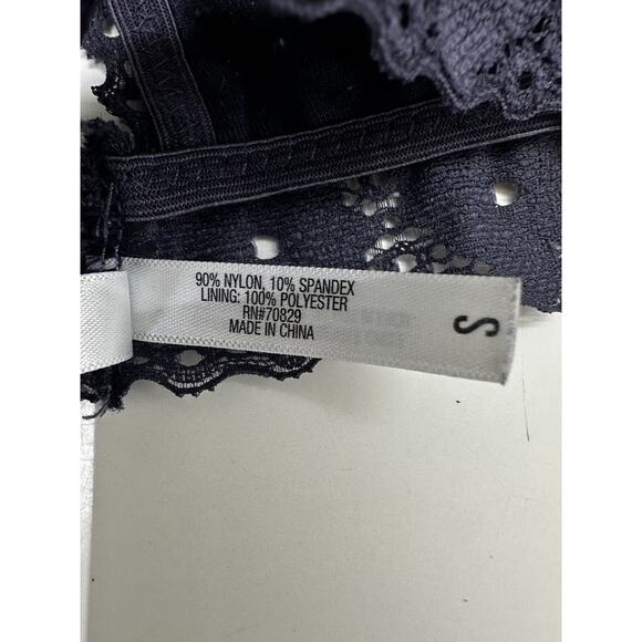 True by Rue 21 Womens Bralette Size Small Blue Lace Strappy Side - Picture 4 of 10